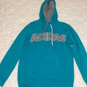 Adidas Hoodie - Teal and Gray